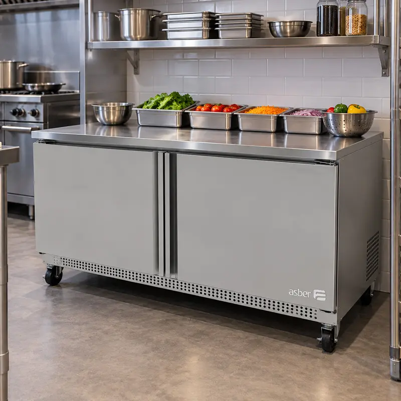 Mesa Refrigerada Bajo Mostrador Asber AUTR-60 | Refrigerador Industrial