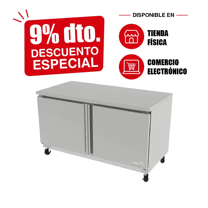 Mesa para Conservación de Congelados Asber AUTF-60 | Congelador Bajo Mostrador