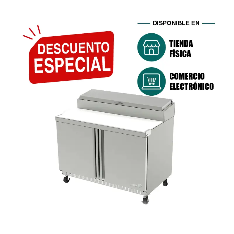 Mesa Refrigerada para Preparación de Pizzas Asber APTP-48-PE