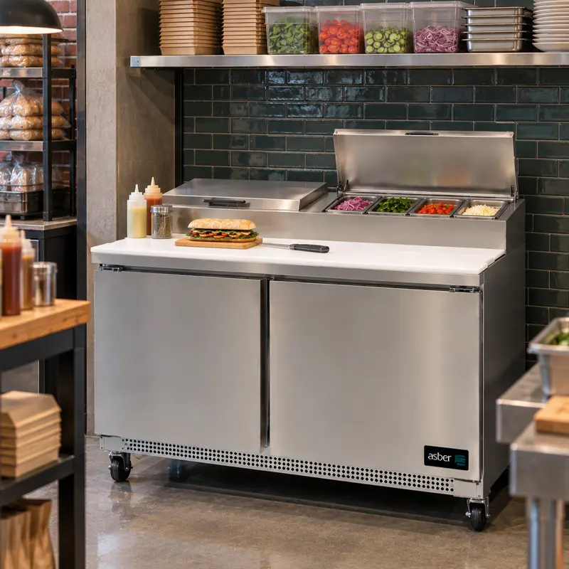Mesa Refrigerada para Preparación de Pizzas Asber APTP-60-PE