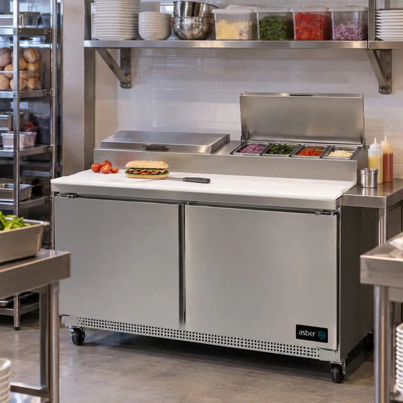 Mesa Refrigerada para Preparación de Pizzas Asber APTP-60-PE