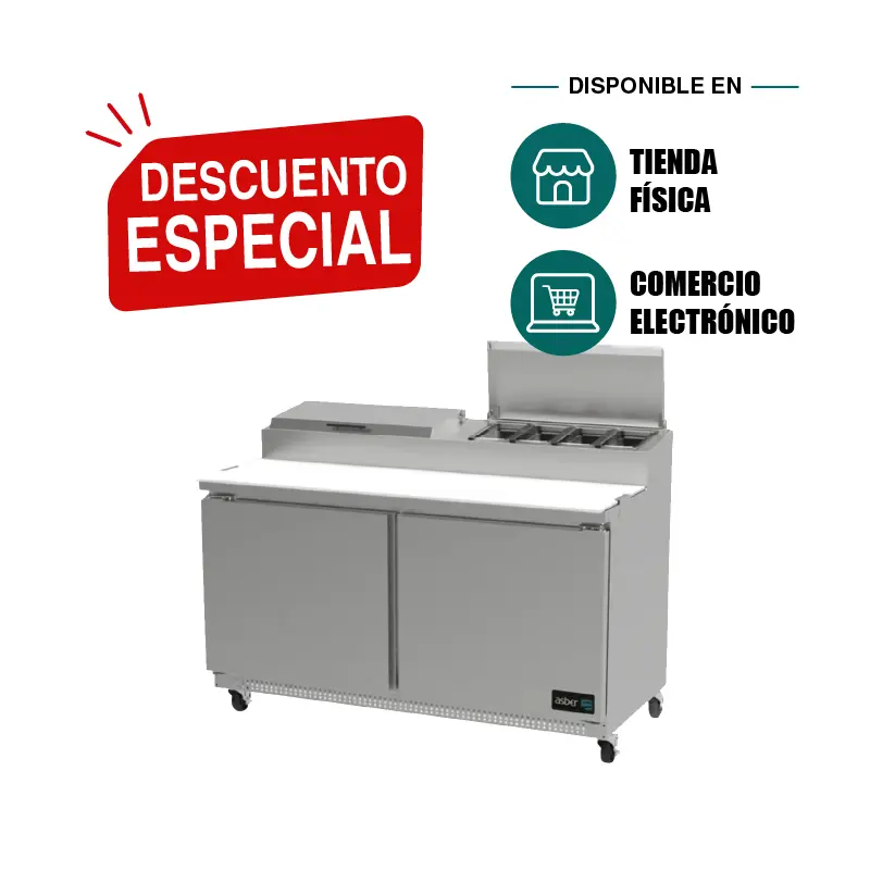 Mesa Refrigerada para Preparación de Pizzas Asber APTP-60-PE