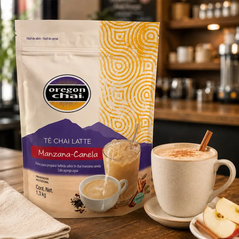 Polvo Oregon Chai Sabor Manzana Canela 1.3 Kg