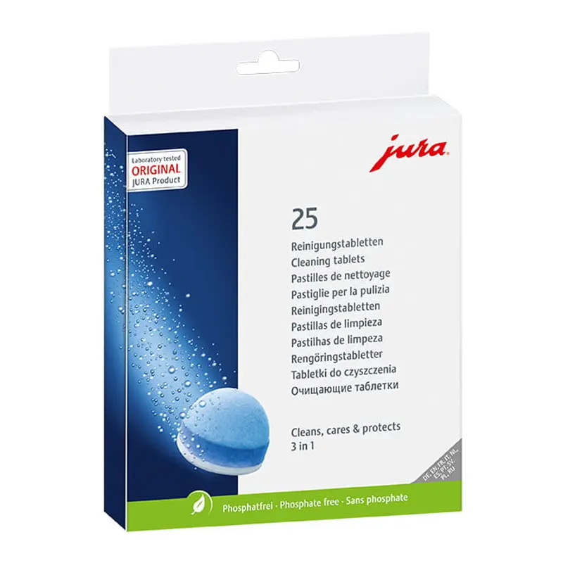 Pastillas de Limpieza Jura 3 Fases 25 Piezas