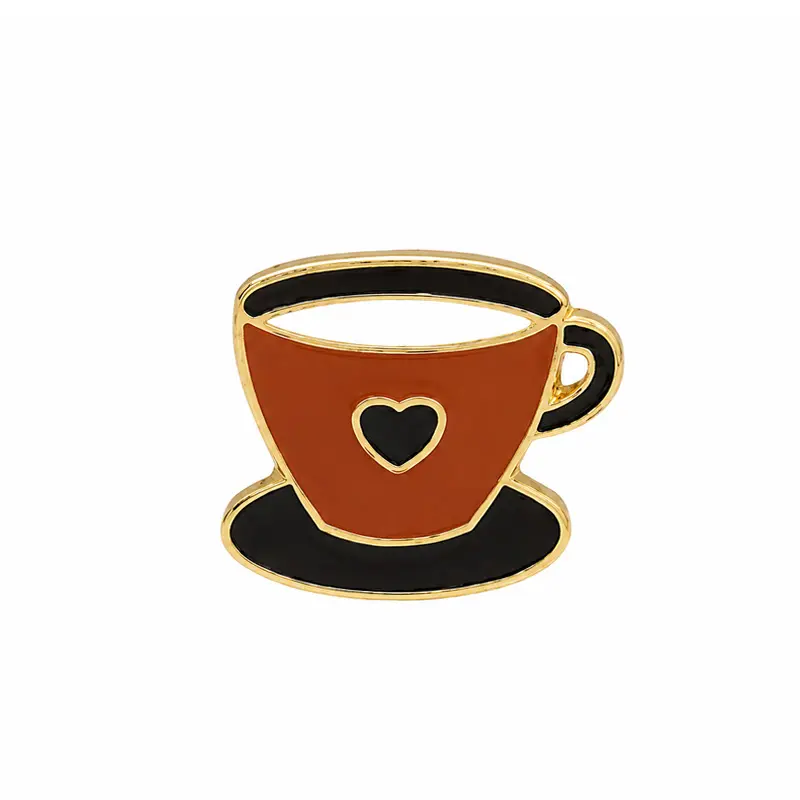 Pin en Forma de Taza de Café con Corazón - Accesorio para Amantes del Café