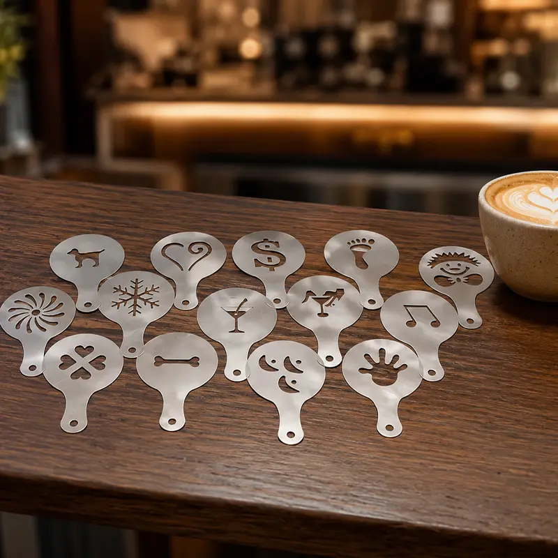 PLANTILLAS PARA ARTE LATTE, DE ALUMINIO.