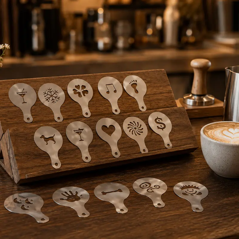PLANTILLAS PARA ARTE LATTE, DE ALUMINIO.