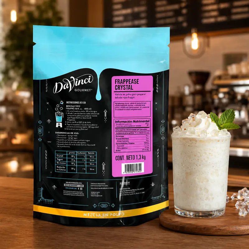 Polvo DaVinci Base Crystal 1.36 Kg – Base para Frappés y Bebidas Frías