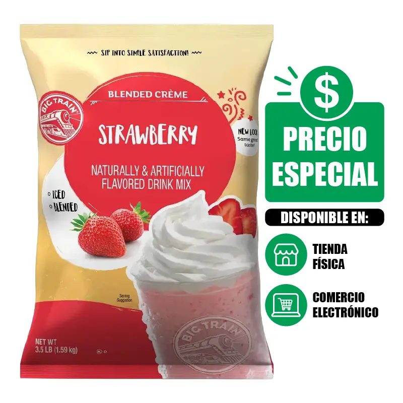 Polvo Big Train Sabor Fresa 1.59 Kg