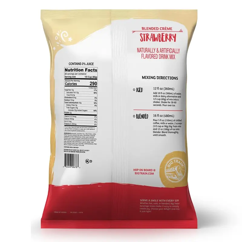 Polvo Big Train Sabor Fresa 1.59 Kg