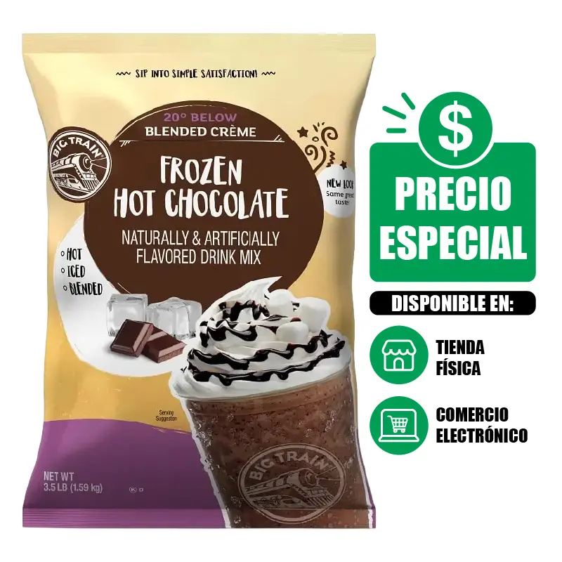 Polvo Big Train 20 Below Frozen Hot Chocolate 1.59 Kg