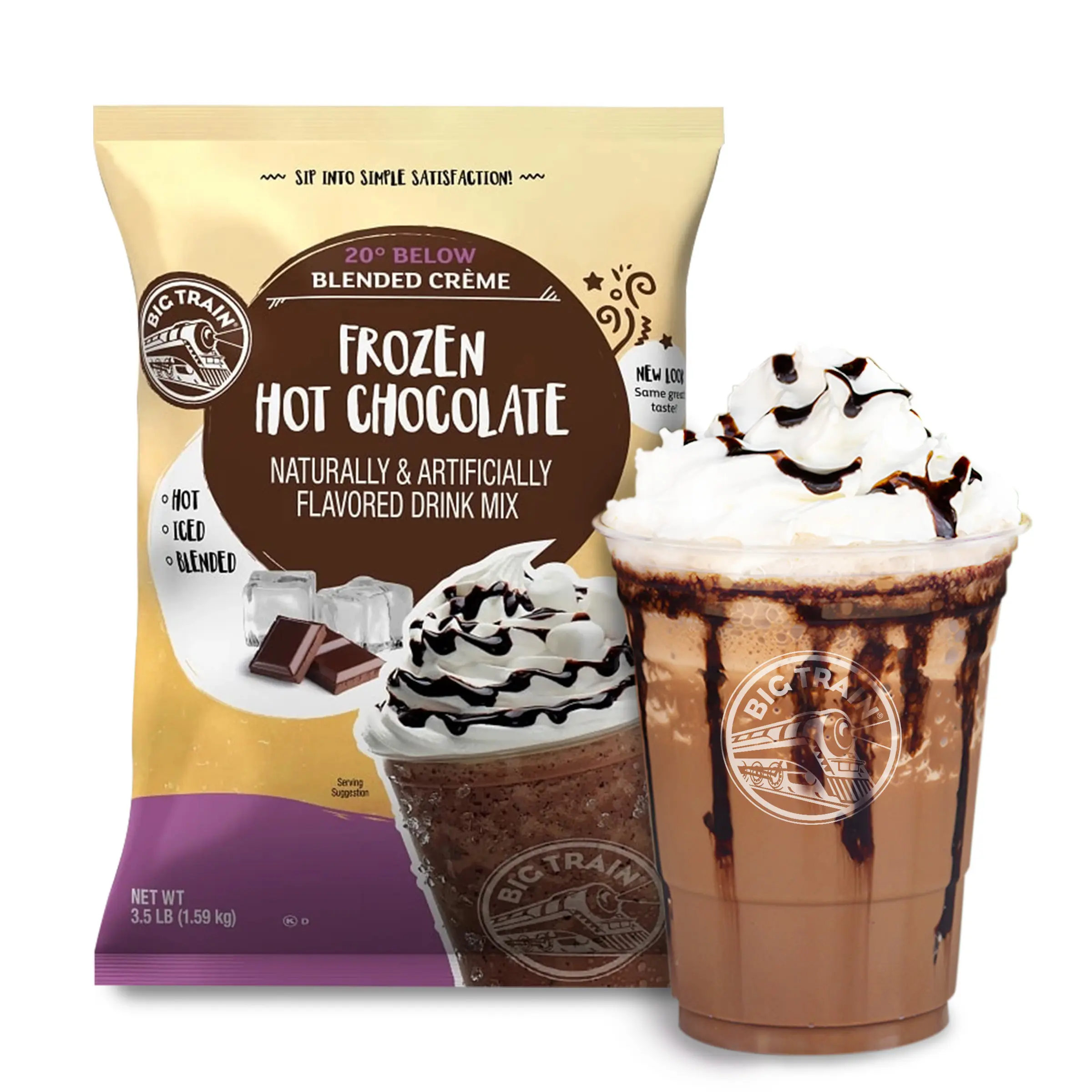 Polvo Big Train 20 Below Frozen Hot Chocolate 1.59 Kg
