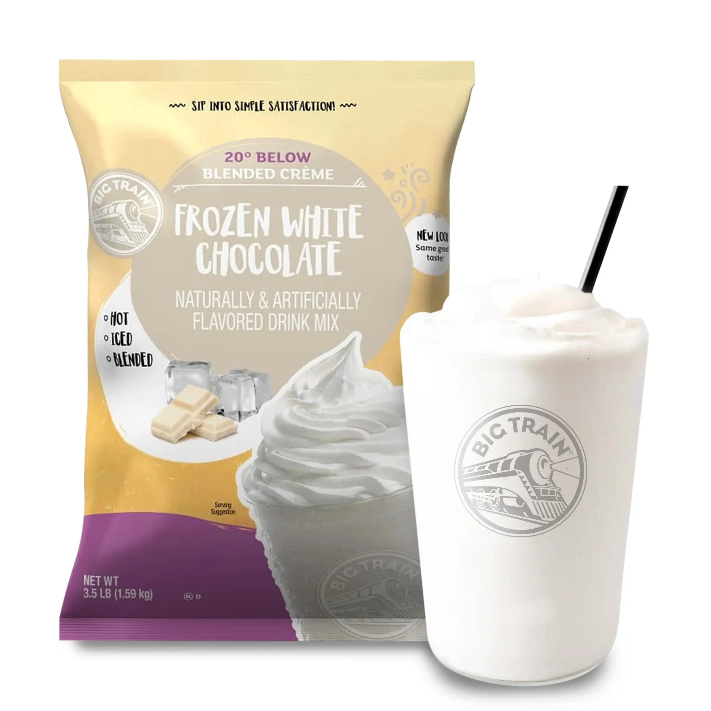 Polvo Big Train 20 Below White Chocolate 1.59 Kg