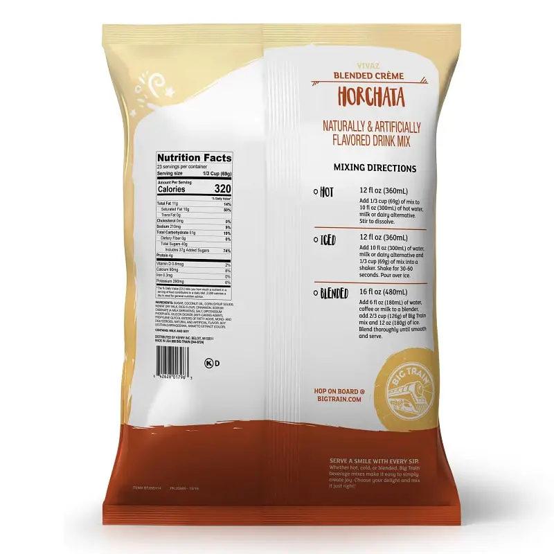 Polvo Big Train Sabor Horchata 1.59 Kg