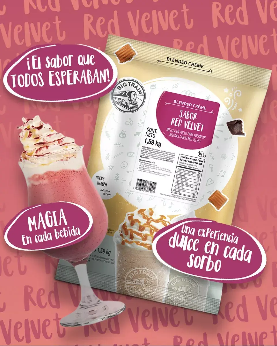 Polvo Big Train Sabor Red Velvet 1.59 Kg