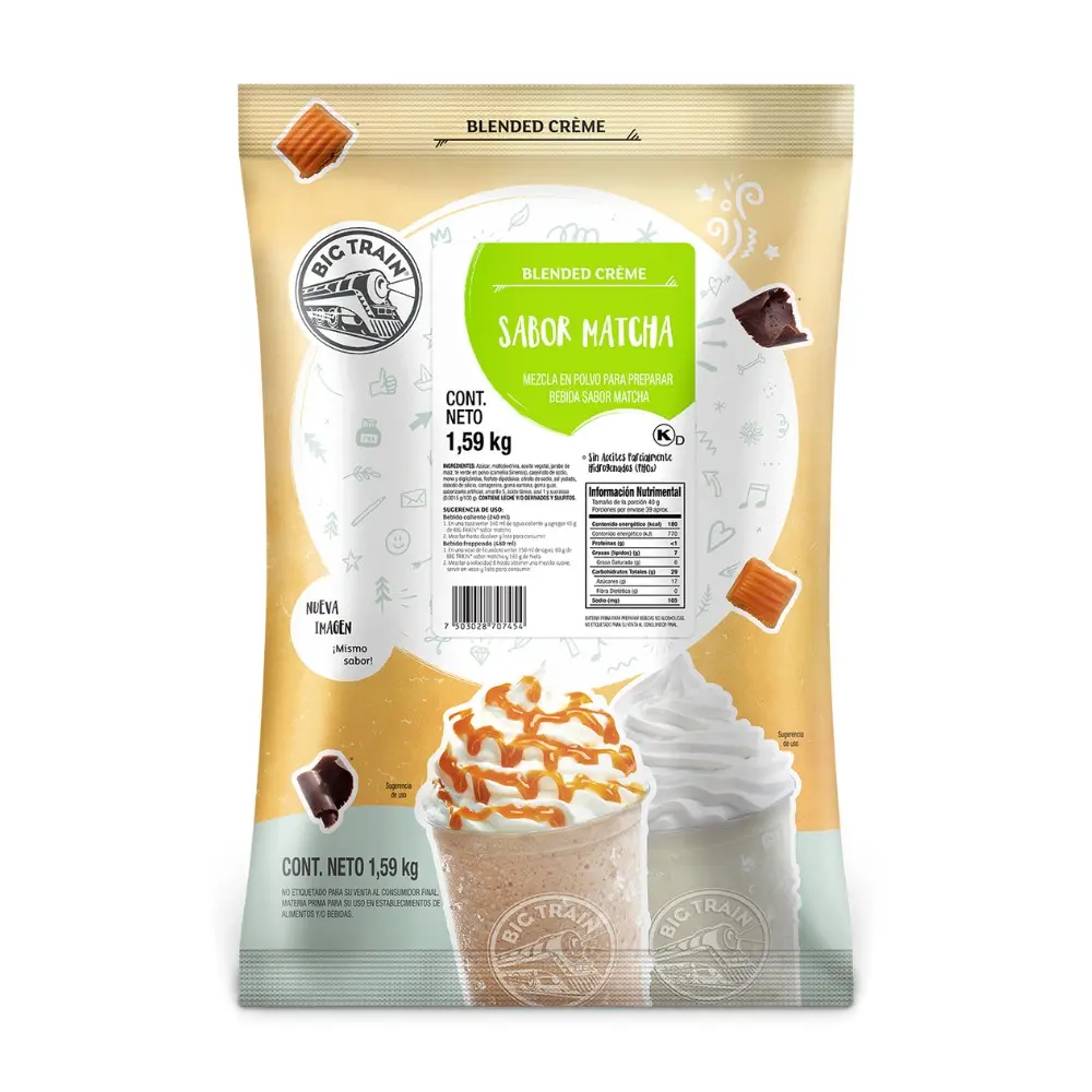 Polvo Big Train Sabor Matcha 1.59 Kg