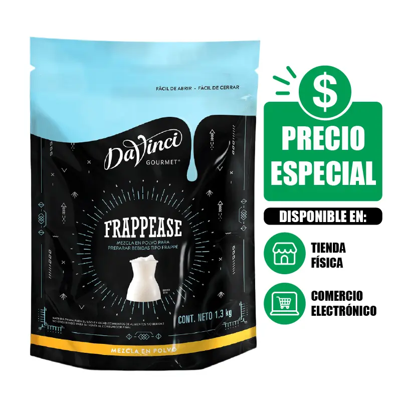 Polvo DaVinci Base Crystal 1.36 Kg – Base para Frappés y Bebidas Frías