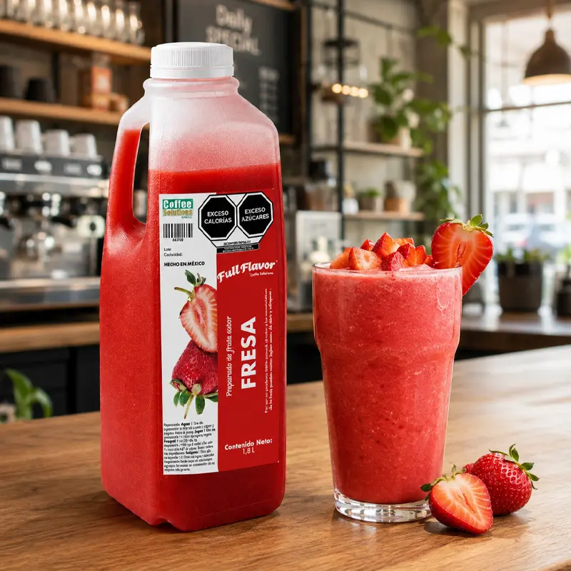 Preparado de Fruta Sabor Fresa 1800 ml – Para Bebidas, Frappé y Granita
