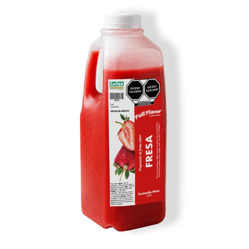 Preparado de Fruta Sabor Fresa 1800 ml – Para Bebidas, Frappé y Granita