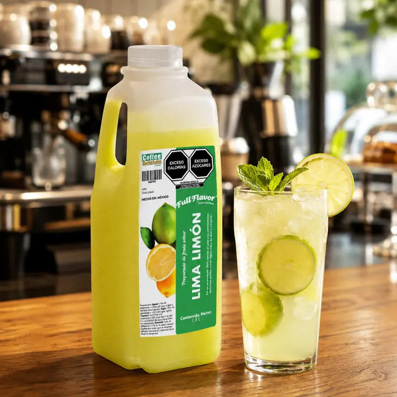 Preparado de Fruta Sabor Lima Limón 1800 ml – Para Frappés, Smoothies y Bebidas