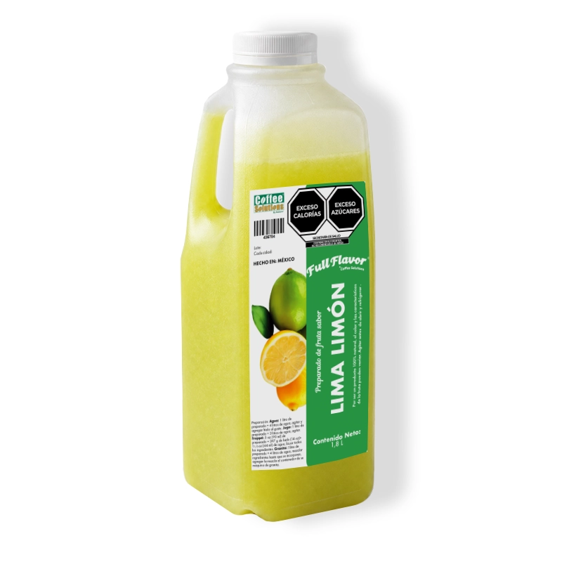 Preparado de Fruta Sabor Lima Limón 1800 ml – Para Frappés, Smoothies y Bebidas