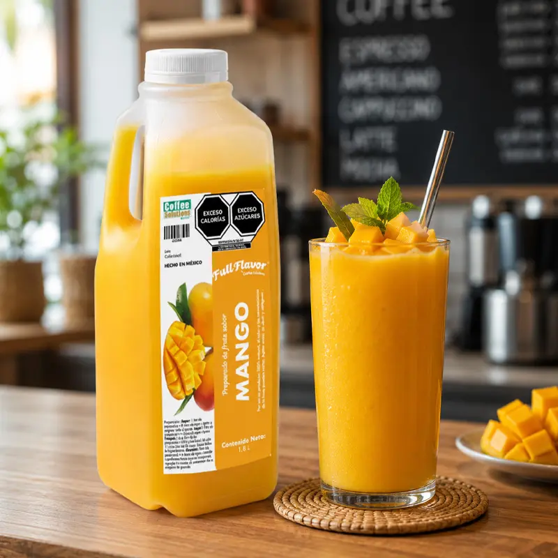 Preparado de Fruta Sabor Mango 1800 ml – Para Frappés, Smoothies y Bebidas