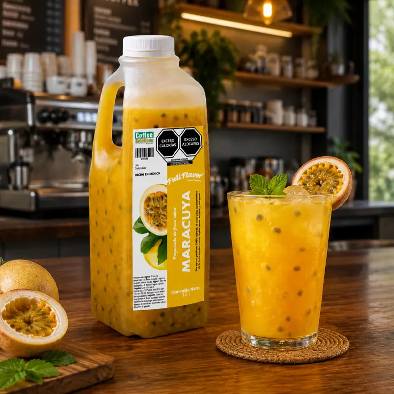 Preparado de Fruta Sabor Maracuyá 1800 ml – Para Bebidas, Frappé y Granita