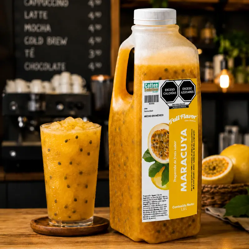 Preparado de Fruta Sabor Maracuyá 1800 ml – Para Bebidas, Frappé y Granita