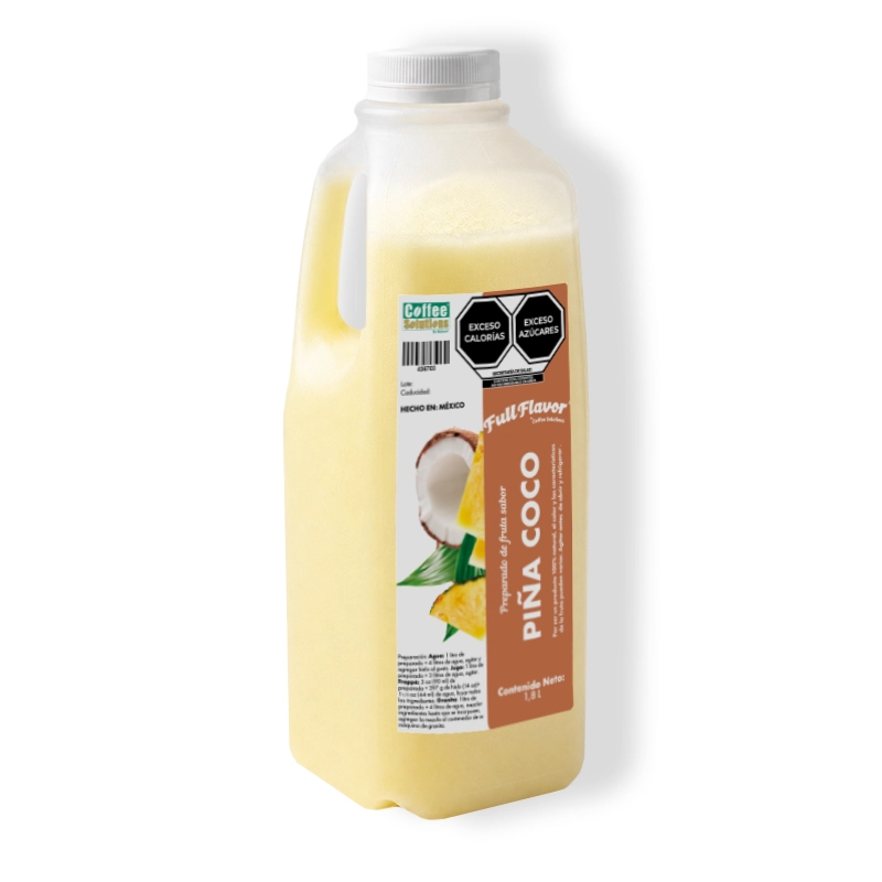 Preparado de Fruta Sabor Piña Coco 1800 ml – Para Frappés, Smoothies y Bebidas