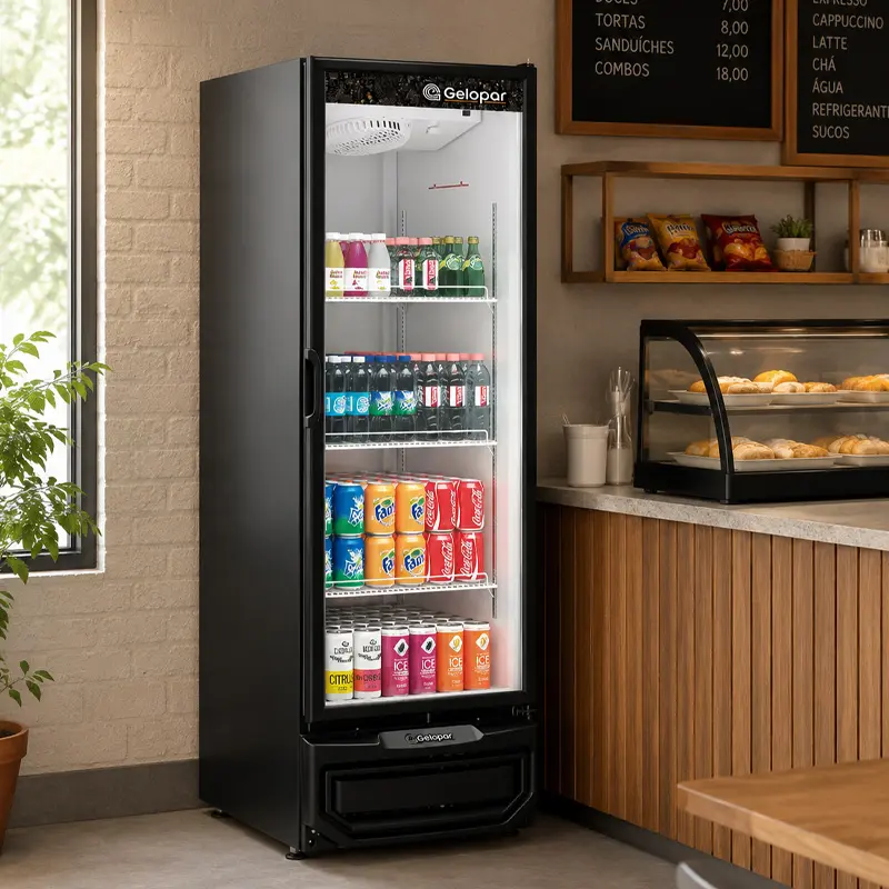 Refrigerador Vertical Exhibidor 570L – Máxima Visibilidad y Conservación