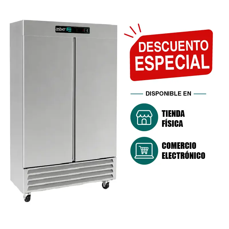 Refrigerador Vertical Asber ARR-37-PE | Refrigerador Industrial 2 Puertas