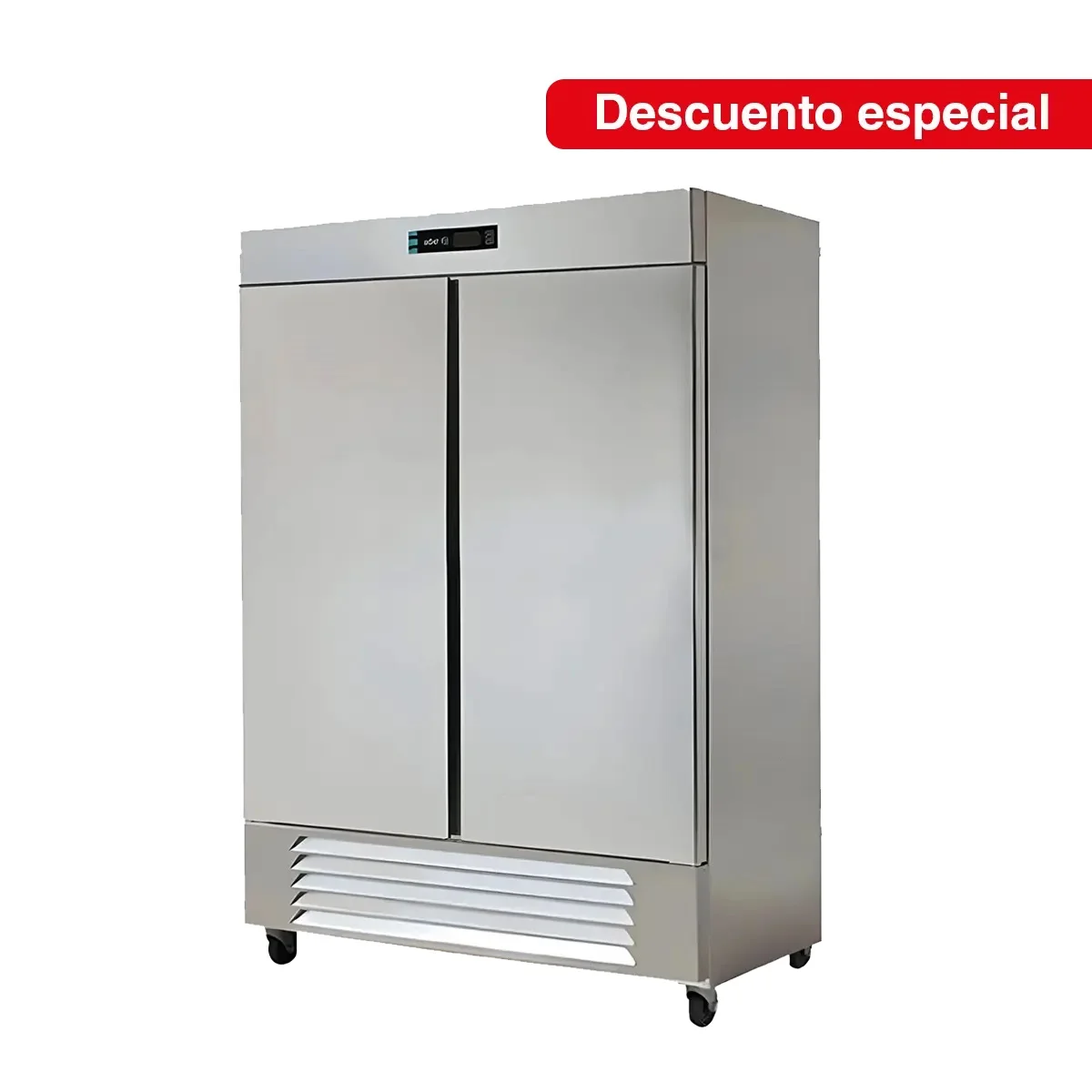 Refrigerador Vertical En Acero Inoxidable 2 Puertas Solidas De 49”. Modelo ARR-49-H