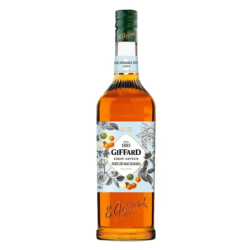 Jarabe Sabor Nuez de Macadamia 1 Litro. Jarabes GIFFARD