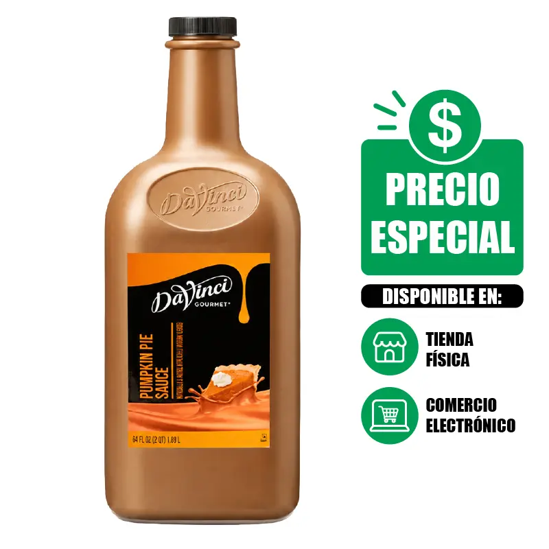 Salsa DaVinci Gourmet Sabor Pumpkin Pie - 1.89 litros 
