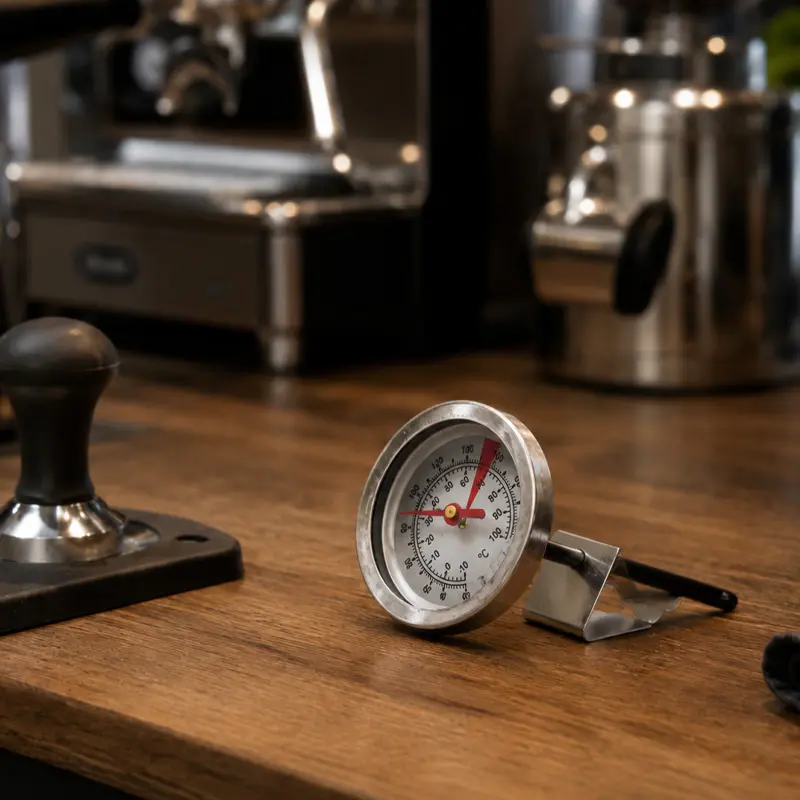 Termómetro con Funda y Soporte para Mandil de Barista