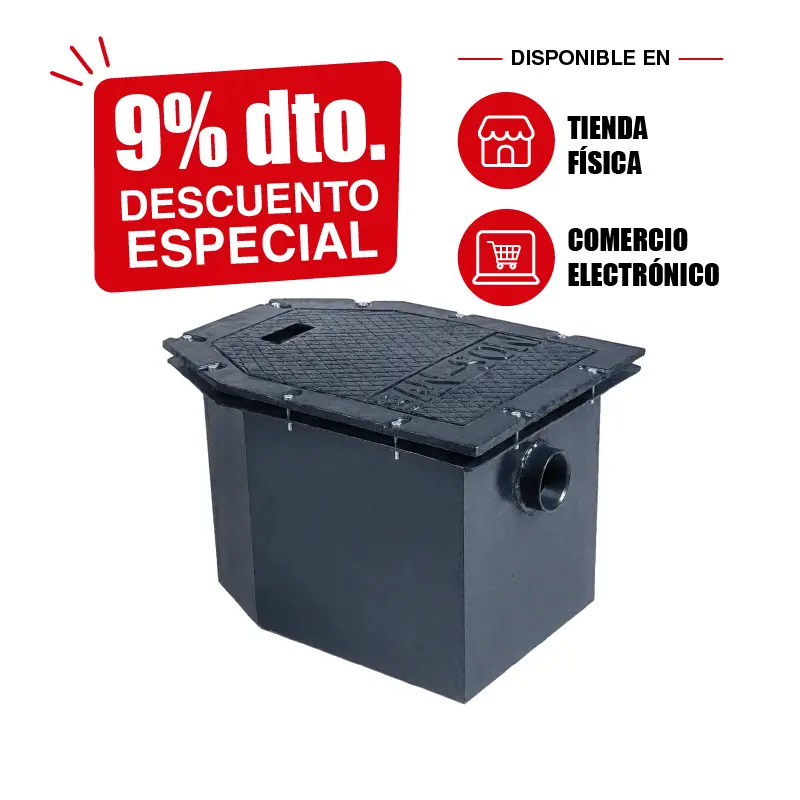 Trampa de Grasa Industrial San-Son TG-95 | Trampa Comercial 95 Lts/min
