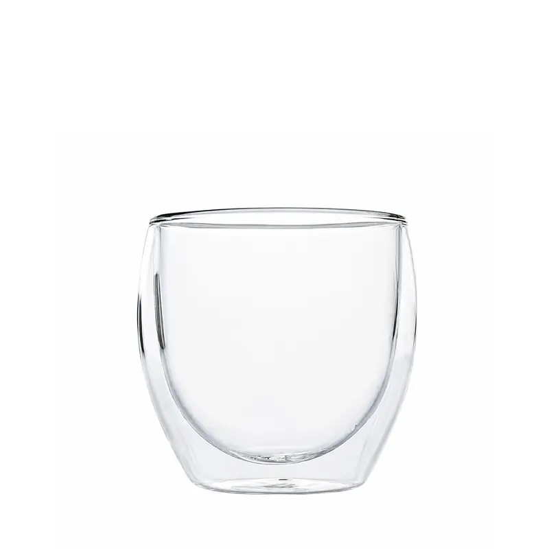 Vaso de Vidrio Doble Fondo 80 ml