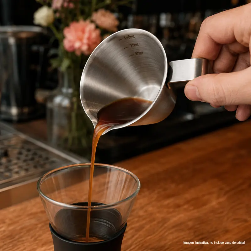 Vaso Dosificador para Café Acero Inoxidable 100 ml