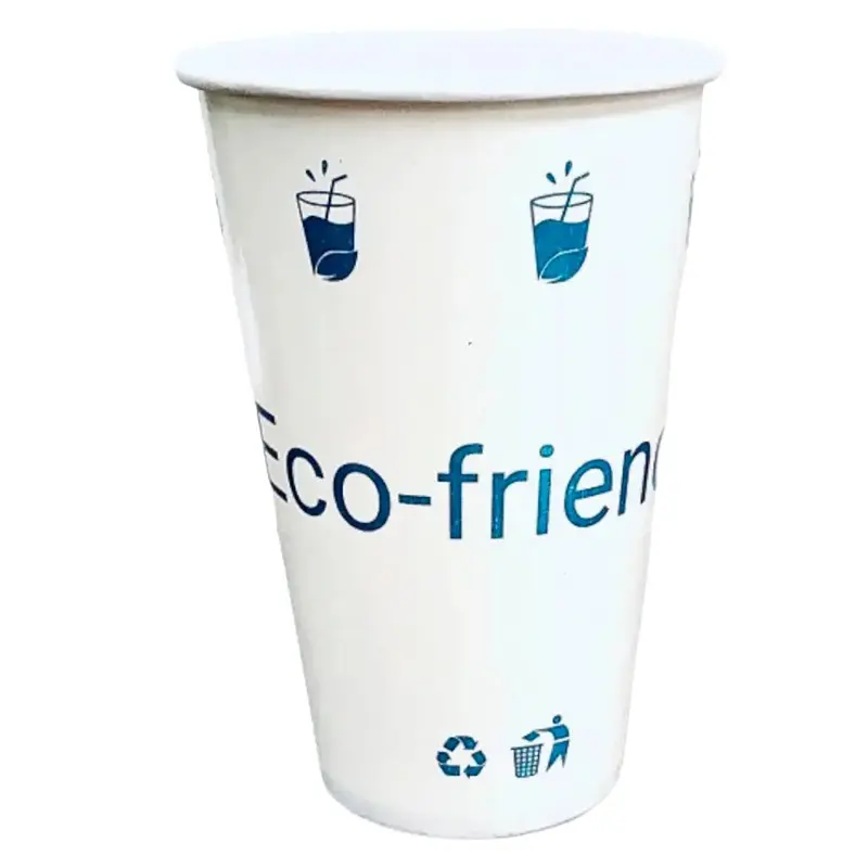  Vaso de Papel Biodegradable Para FRIOS 12oz, Manga 50pz