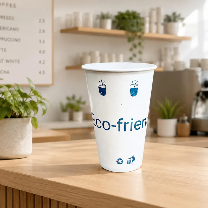  Vaso de Papel Biodegradable Para FRIOS 12oz, Manga 50pz