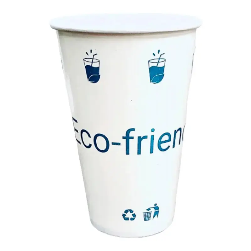  Vaso de Papel Biodegradable Para FRIOS 16oz, Manga 50pz
