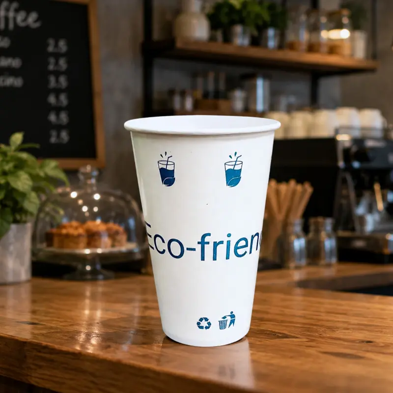  Vaso de Papel Biodegradable Para FRIOS 16oz, Manga 50pz