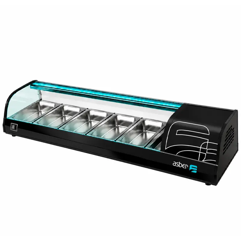 Vitrina Para Sushi Asber ACTC-55 | Vitrina Refrigerada para Ensaladas