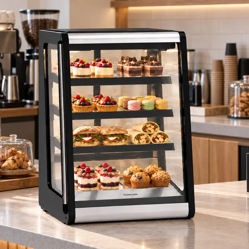 Vitrina Exhibidora Refrigerada sobre Mostrador con Vidrio Modelo: RTW-129L