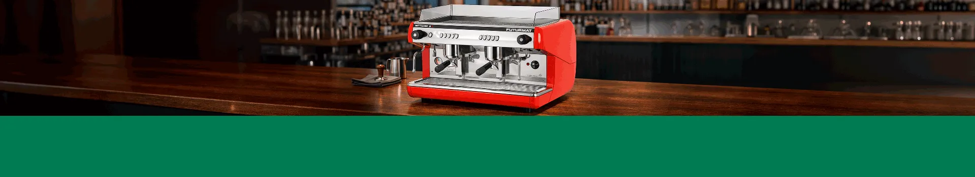 Cafetera Industrial 2 Grupos Futurmat F3 Roja - Modelo MFS092R