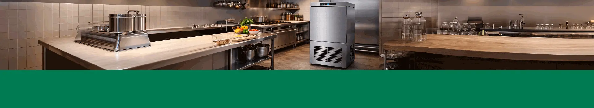 Máquina de Hielo Industrial en Cubos 40 kg por Día – 120 V