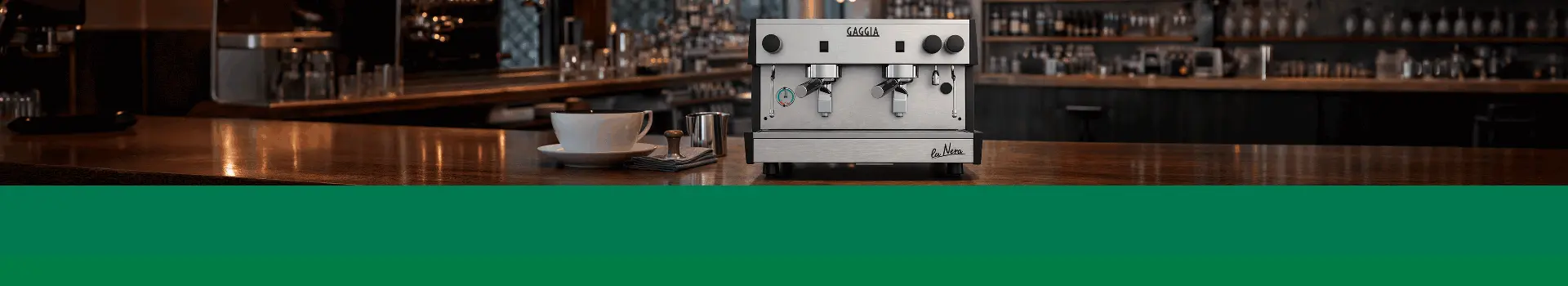 Cafetera Italiana Nuova Nera 2 Grupos Semiautomática