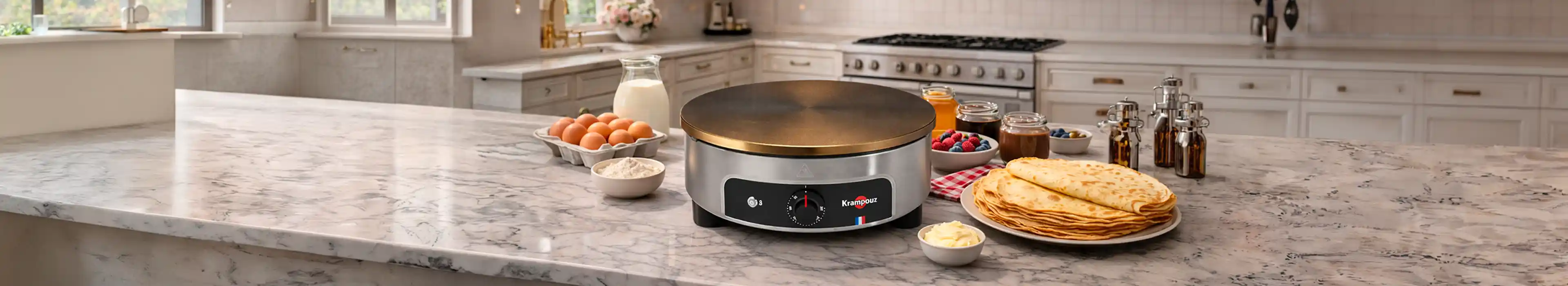 Crepera Krampouz Eléctrica 40 cm 220 Volts – Crepera Industrial Profesional